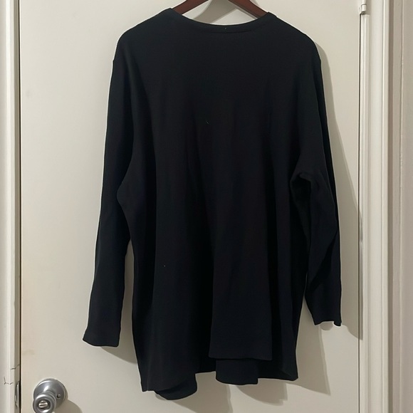 Woman Within Black Top with Purple Embroidery Size 3X - Picture 2 of 5